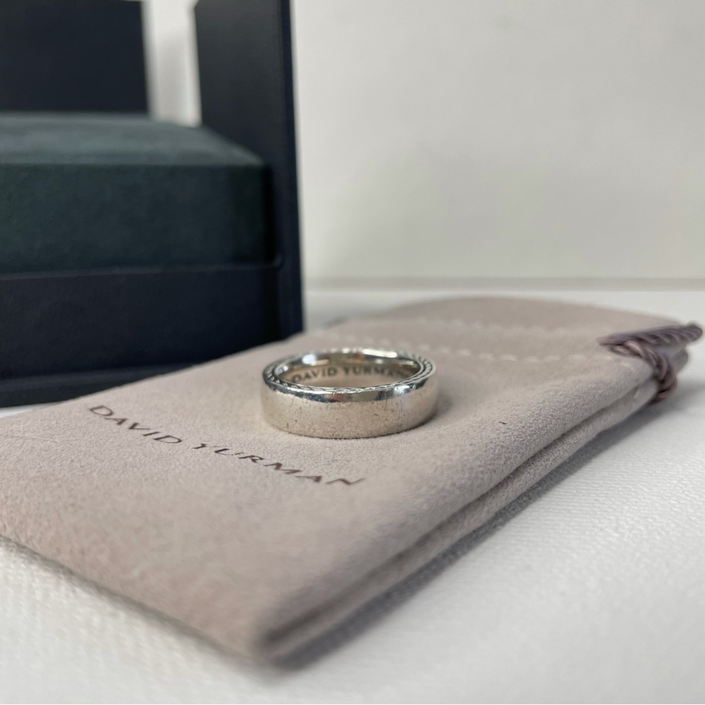 DAVID YURMAN Streamline 6MM Sterling Silver Wedding Band size 8